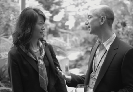 Sophie Duan, Senior Partner of PPG and Jeff Bezos, founder and CEO of Amazon
